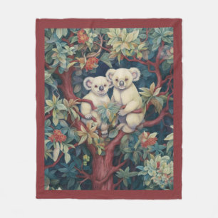 Twee koala's omhoog een gom boom fleece deken