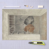 Twee Koeien in een stal (door Eric Ravilious) Tissuepapier (Craft)