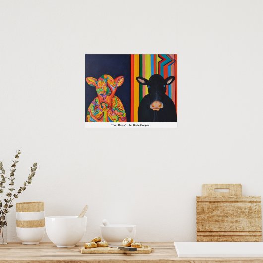 Twee Koeien Poster (Keuken)