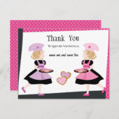Twee koekjes met koekjes. bedankkaart (Voorkant / Achterkant)