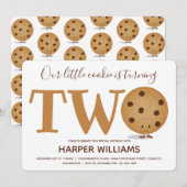 Twee Koekjes tweede verjaardag Kaart (Voorkant / Achterkant)