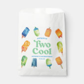 Twee Koele Blauwe Retro Popsicle 2e Verjaardagsfee Bedankzakje (Voorkant)
