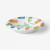 Twee Koele Blauwe Retro Popsicle 2e Verjaardagsfee Papieren Kommen (Gebogen)