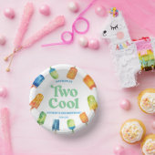 Twee Koele Blauwe Retro Popsicle 2e Verjaardagsfee Papieren Kommen (Feest)