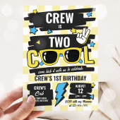 Twee Koele geruite zonnebril 2e verjaardagsfeestje Kaart