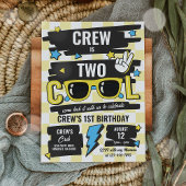 Twee Koele geruite zonnebril 2e verjaardagsfeestje Kaart