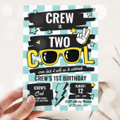 Twee Koele geruite zonnebril 2e verjaardagsfeestje Kaart