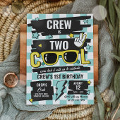 Twee Koele geruite zonnebril 2e verjaardagsfeestje Kaart