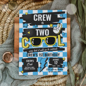 Twee Koele geruite zonnebril 2e verjaardagsfeestje Kaart