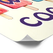 Twee koele kleurrijke ijsje poster (Hoek)