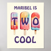 Twee koele kleurrijke ijsje poster (Voorkant)
