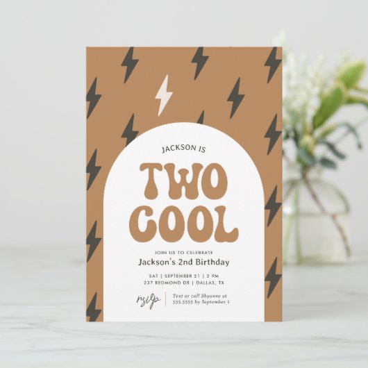 Twee Koele Retro 2e Verjaardag Kaart (Staand voorkant)