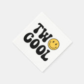 Twee Koele Retro Gelukkig Gezicht Verjaardag Servet (Hoek)