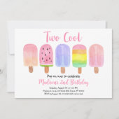 Twee koele roze ijsje verjaardag kaart (Voorkant)