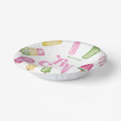 Twee Koele Roze Retro Popsicle 2e Verjaardagsfeest Papieren Kommen (Gebogen)