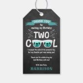 Twee koele schoolbord jongens 2e verjaardag dank u cadeaulabel (Voorkant)