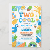 Twee Koele Tropische Zomer Strand 2e Verjaardagsfe Kaart (Voorkant)