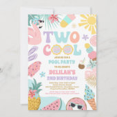 Twee Koele Tropische Zomer Strand 2e Verjaardagsfe Kaart (Voorkant)