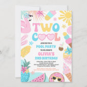 Twee Koele Tropische Zomer Strand 2e Verjaardagsfe Kaart (Voorkant)