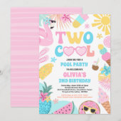 Twee Koele Tropische Zomer Strand 2e Verjaardagsfe Kaart (Voorkant / Achterkant)