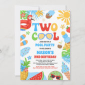 Twee Koele Tropische Zomer Strand 2e Verjaardagsfe Kaart (Voorkant)