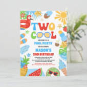 Twee Koele Tropische Zomer Strand 2e Verjaardagsfe Kaart (Staand voorkant)