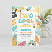 Twee Koele Tropische Zomer Strand 2e Verjaardagsfe Kaart (Staand voorkant)