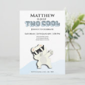 Twee Koele Winter Polar Beer dabbing 2e dag Kaart (Staand voorkant)