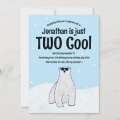 Twee Koele Winter Polar Beer Sneeuw 2e Verjaardag Kaart (Voorkant)