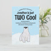 Twee Koele Winter Polar Beer Sneeuw 2e Verjaardag Kaart (Staand voorkant)
