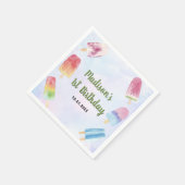 Twee koele zomer popsicle 2e verjaardag servetten (Hoek)