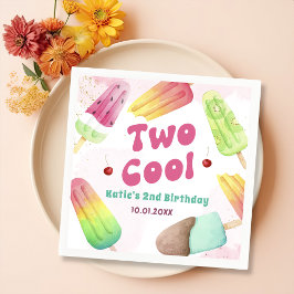 Twee koele zomer popsicle 2e verjaardag servetten