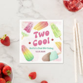 Twee koele zomer popsicle 2e verjaardag servetten (Insitu)