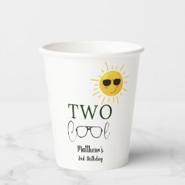 Twee Koele Zonnebril 2e Verjaardag eenvoudig Papieren Bekers