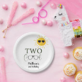 Twee Koele Zonnebril 2e Verjaardag eenvoudig Papieren Bordje (Feest)