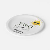 Twee Koele Zonnebril 2e Verjaardag eenvoudig Papieren Bordje (Gekanteld)