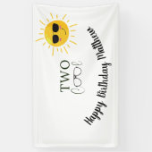 Twee Koele Zonnebril 2e Verjaardag eenvoudig Spandoek (Verticaal)