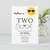 Twee Koele Zonnebril 2e Verjaardag Eenvoudige Uitn Kaart (Staand voorkant)