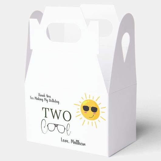 Twee Koele Zonnebril 2e Verjaardagszon Bedankdoosjes (Geopend)