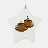 TWEE KOFFIE CUPS KERAMISCH ORNAMENT (Rechts)