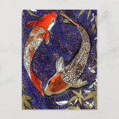 twee koi briefkaart (Voorkant)