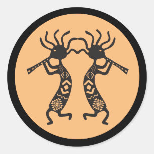 Twee Kokopelli Classic Round Sticker