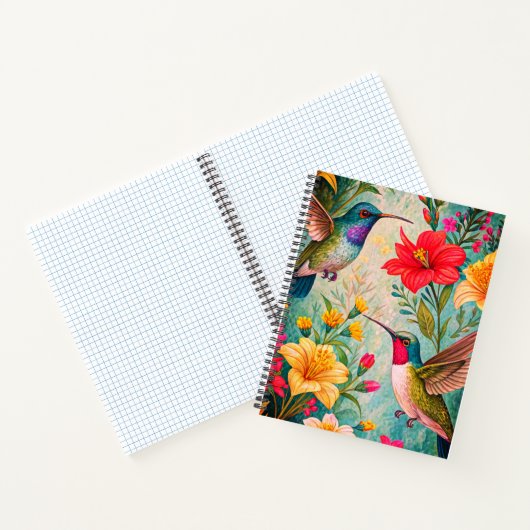 Twee kolibries notitieboek (Binnen)