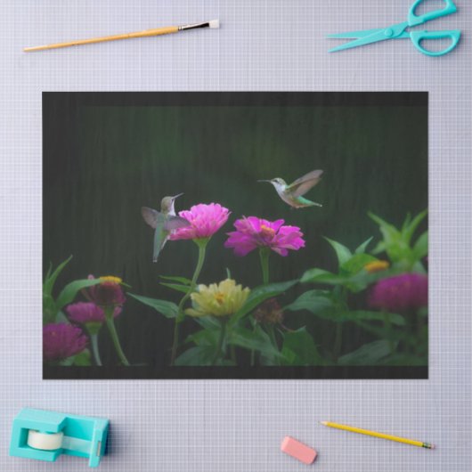 Twee kolibries weefsel papier (Craft)