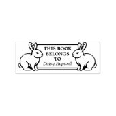 Twee konijnen - Dit boek behoort tot (ex libris) Rubberstempel (Afrduk)