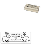 Twee konijnen - Dit boek is van (Ex Libris) Rubberstempel (Gestempeld)