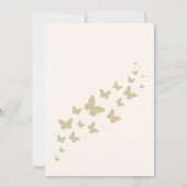 Twee konijnen en vlinders baby shower uitnodiging (Achterkant)