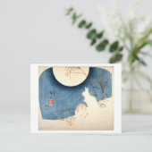 Twee konijnen in de Pampas Grass Briefkaart (Staand voorkant)