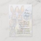 Twee Konijnen in een Bergweide  Visitekaartje (Achterkant)