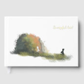 Twee konijnen in een veld gastenboek (Voorkant)